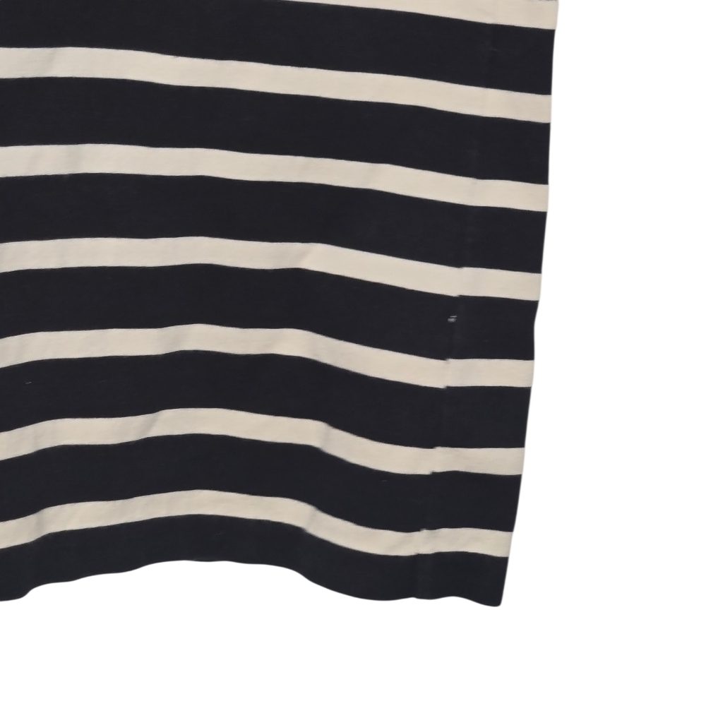 J Crew Womens Black White Striped Cotton Ruffle Bell Half Sleeve Dress Size XS - Picture 4 of 8